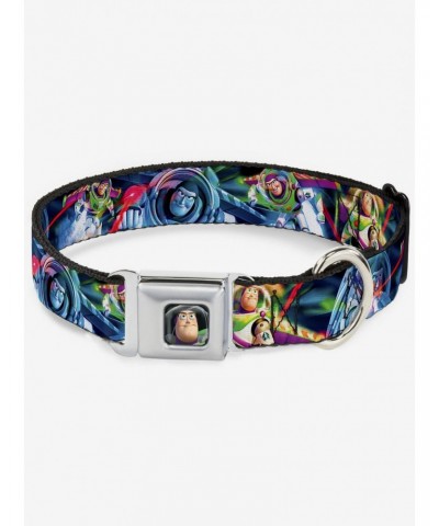 Disney Pixar Toy Story Buzz Lightyear Action Poses Seatbelt Buckle Dog Collar $7.72 Pet Collars