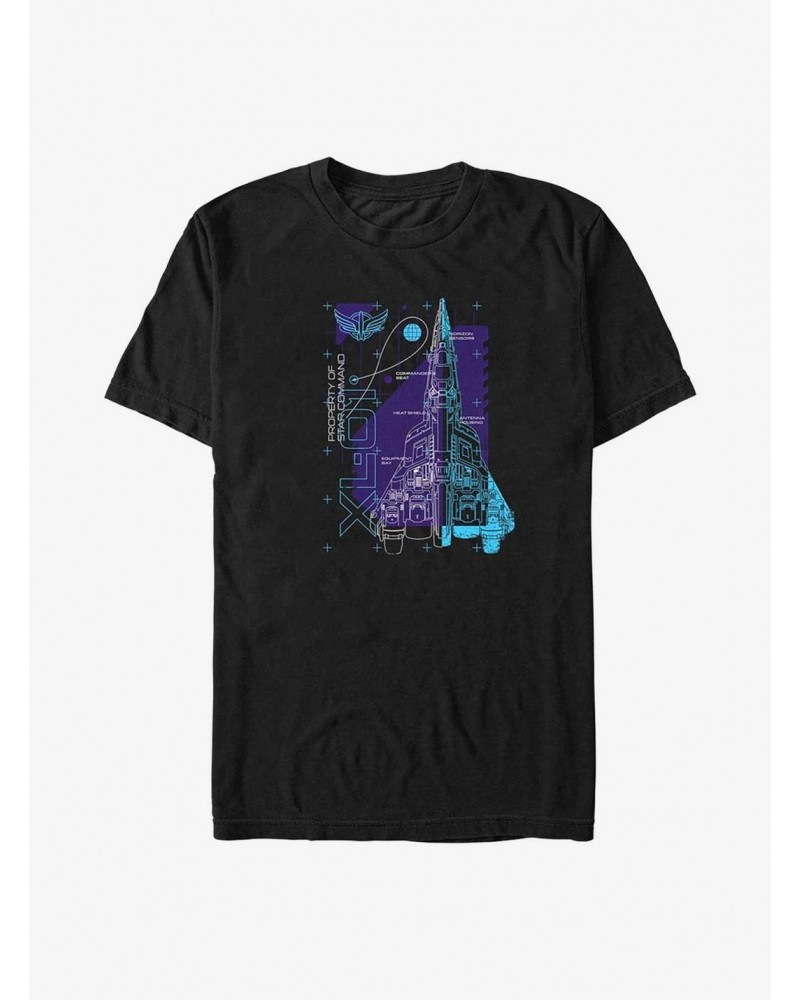 Disney Pixar Lightyear Ship Schematic T-Shirt $6.83 T-Shirts