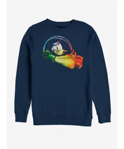 Disney Pixar Toy Story Rainbow Buzz Sweatshirt $8.86 Sweatshirts