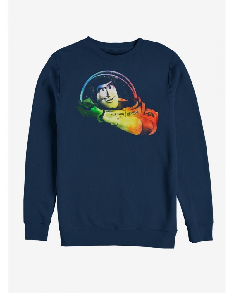 Disney Pixar Toy Story Rainbow Buzz Sweatshirt $8.86 Sweatshirts