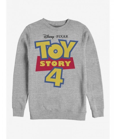 Disney Pixar Toy Story 4 Full Color Logo Crew Sweatshirt $14.46 Sweatshirts