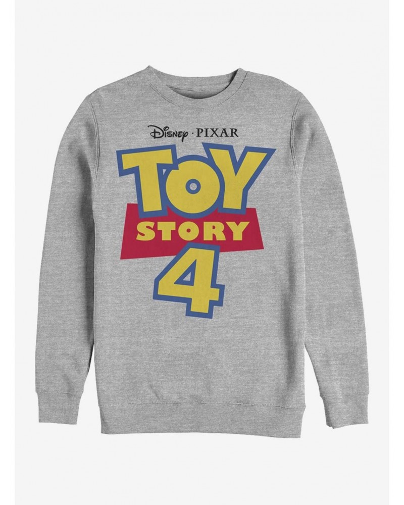 Disney Pixar Toy Story 4 Full Color Logo Crew Sweatshirt $14.46 Sweatshirts