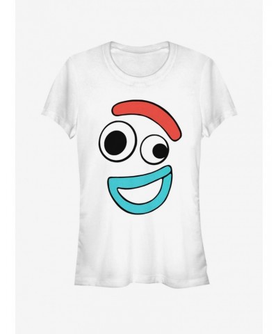 Disney Pixar Toy Story Big Face Smiling Forky Girls T-Shirt $7.44 T-Shirts