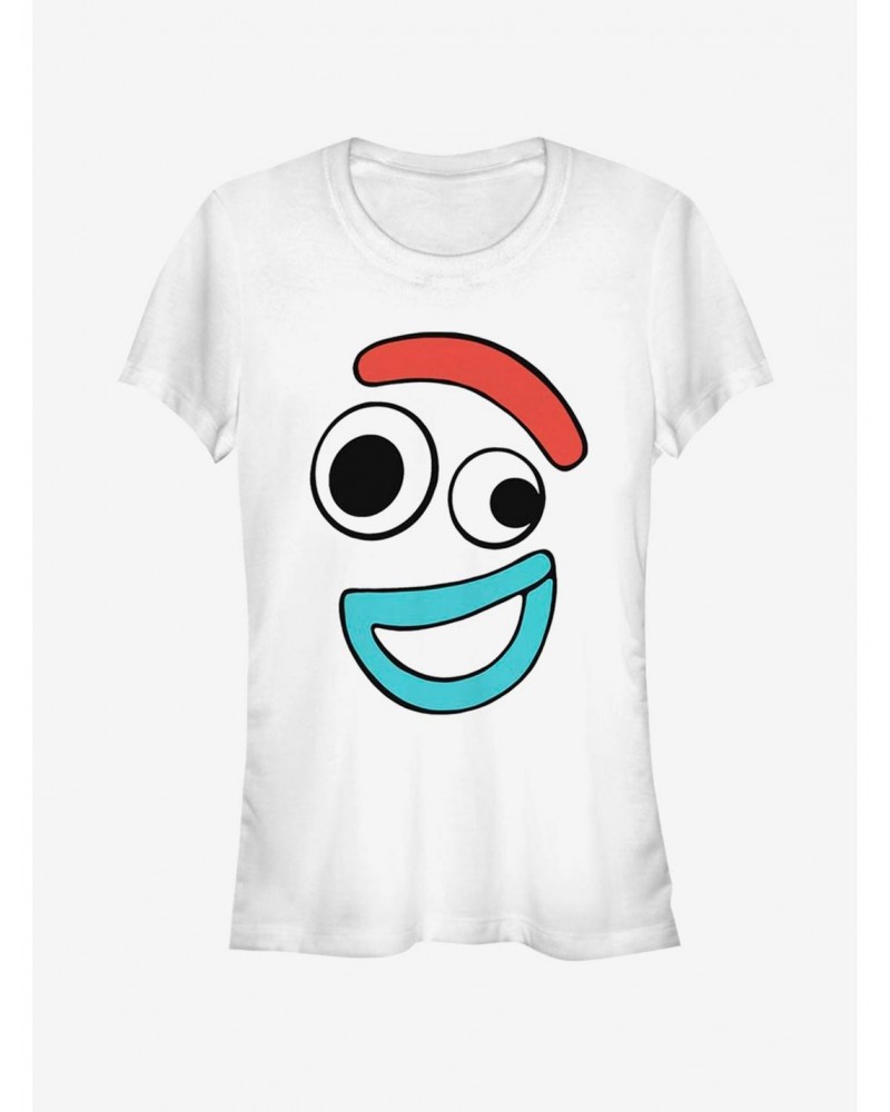 Disney Pixar Toy Story Big Face Smiling Forky Girls T-Shirt $7.44 T-Shirts