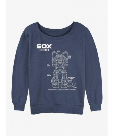 Disney Pixar Lightyear Sox Tech Girls Slouchy Sweatshirt $8.86 Sweatshirts