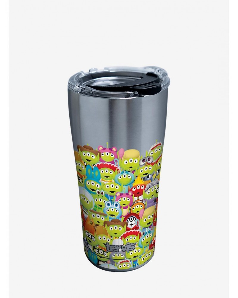 Disney Pixar Toy Story Alien Collage 20oz Stainless Steel Tumbler With Lid $13.96 Tumblers