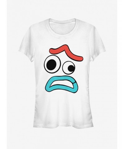 Disney Pixar Toy Story Big Face Scared Forky Girls T-Shirt $7.93 T-Shirts