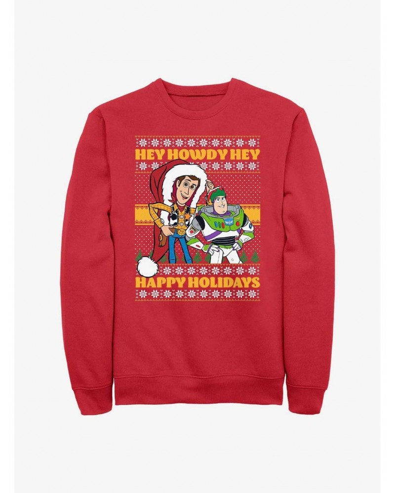 Disney Pixar Toy Story Howdy Holidays Crew Sweatshirt $9.45 Sweatshirts