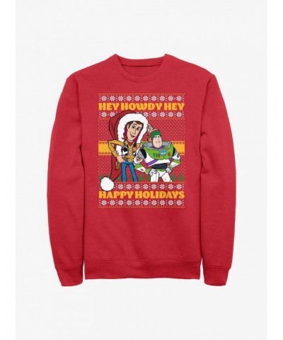 Disney Pixar Toy Story Howdy Holidays Crew Sweatshirt $9.45 Sweatshirts