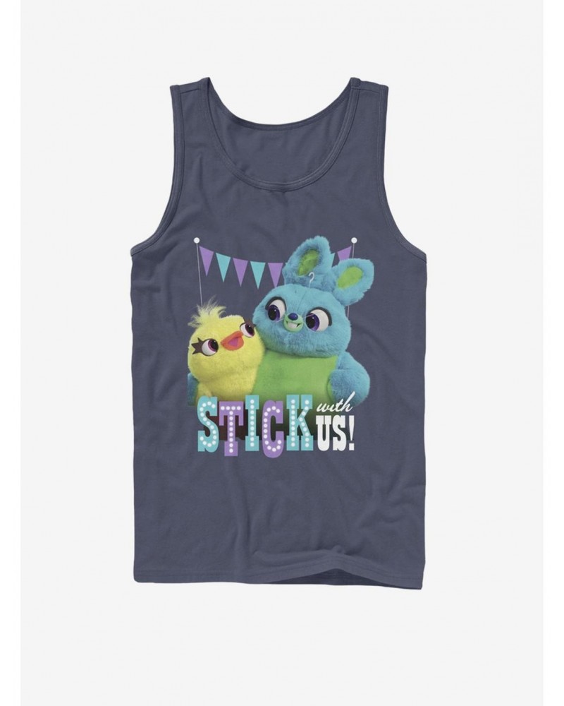 Disney Pixar Toy Story 4 Stick With Us Navy Blue Tank Top $8.57 Tops