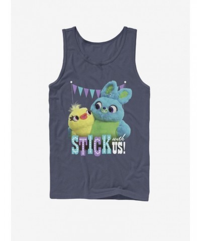 Disney Pixar Toy Story 4 Stick With Us Navy Blue Tank Top $8.57 Tops