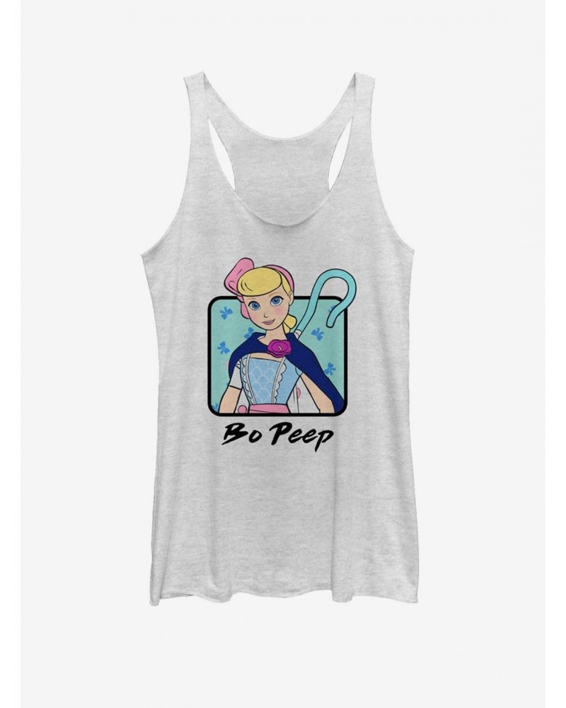 Disney Pixar Toy Story 4 Bo Peep Cloak Girls White Heathered Tank Top $7.25 Tops