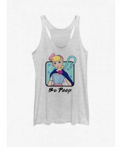 Disney Pixar Toy Story 4 Bo Peep Cloak Girls White Heathered Tank Top $7.25 Tops