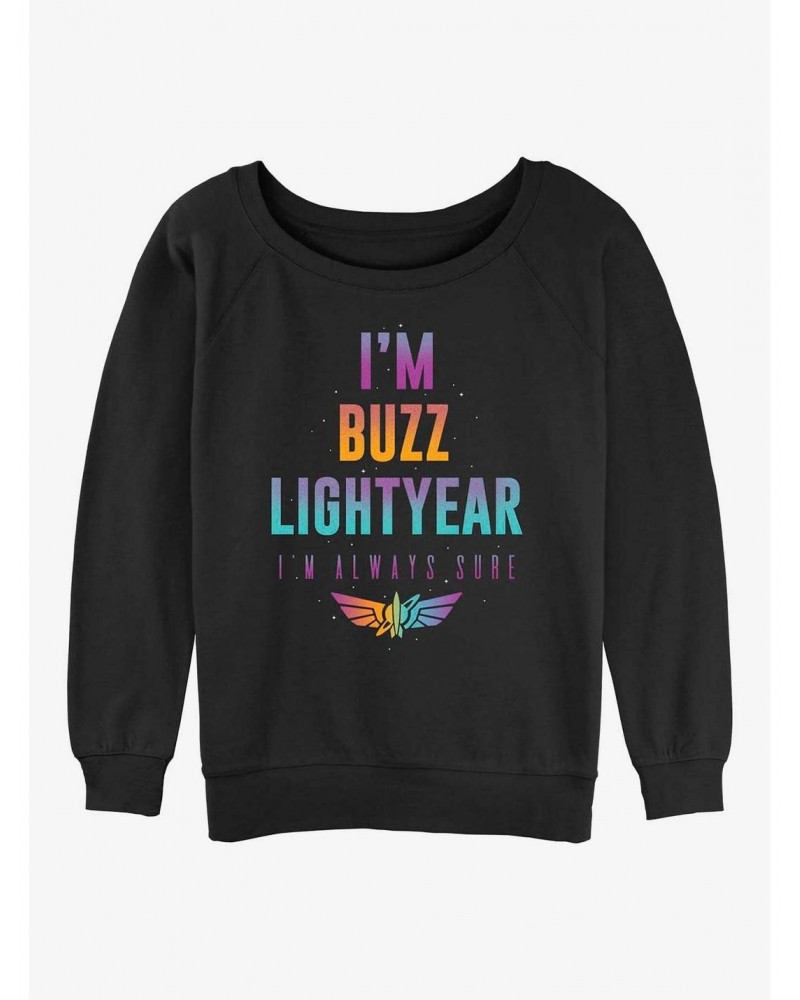 Disney Pixar Lightyear Buzz Is Always Sure Girls Slouchy Sweatshirt $10.04 Sweatshirts