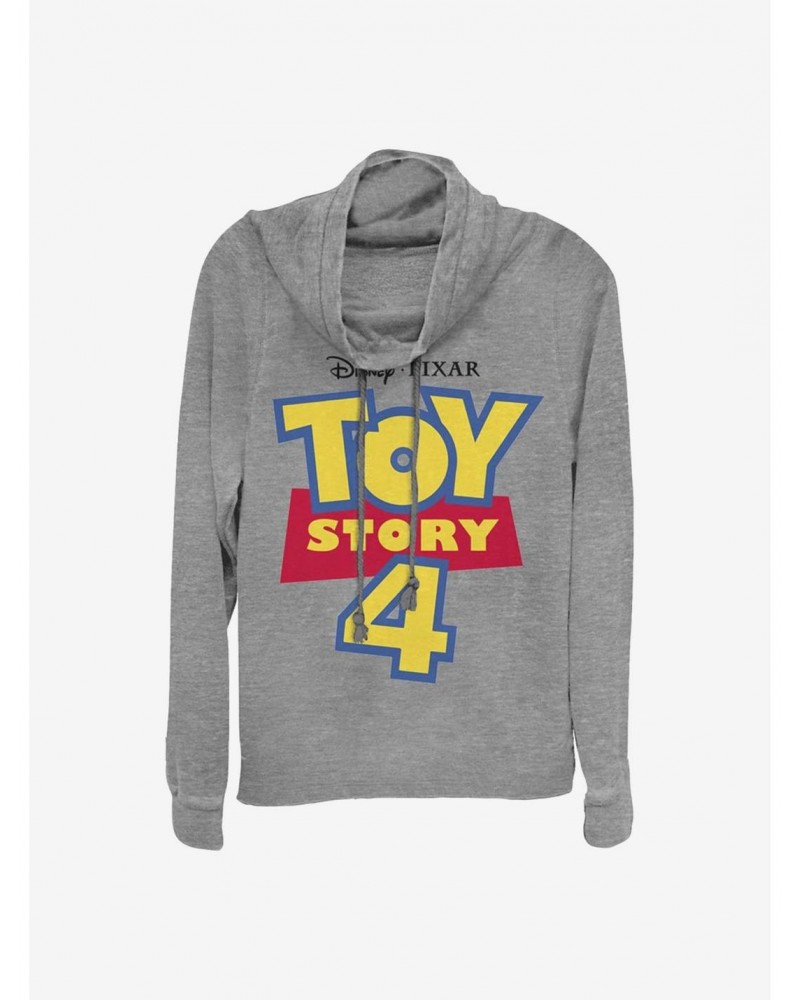 Disney Pixar Toy Story 4 Movie Title Cowlneck Long-Sleeve Girls Top $12.93 Tops