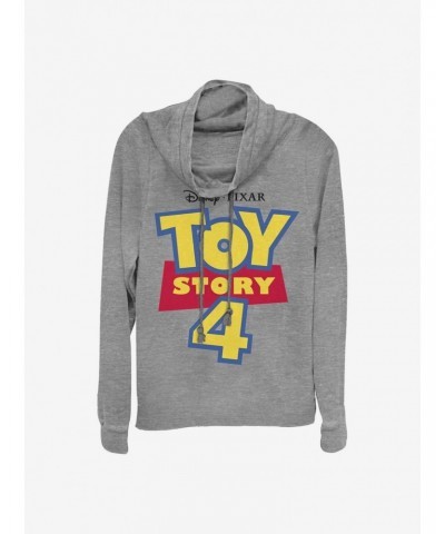 Disney Pixar Toy Story 4 Movie Title Cowlneck Long-Sleeve Girls Top $12.93 Tops