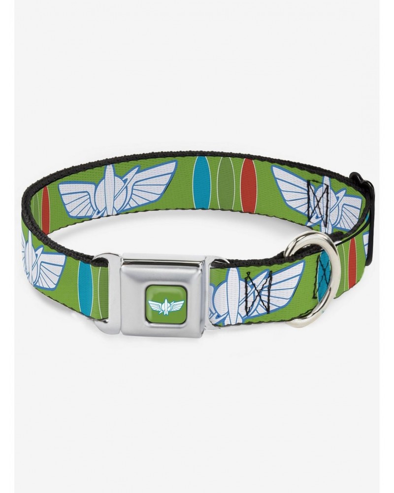 Disney Pixar Toy Story Buzz Lightyear Bounding Space Ranger Seatbelt Buckle Dog Collar $12.20 Pet Collars