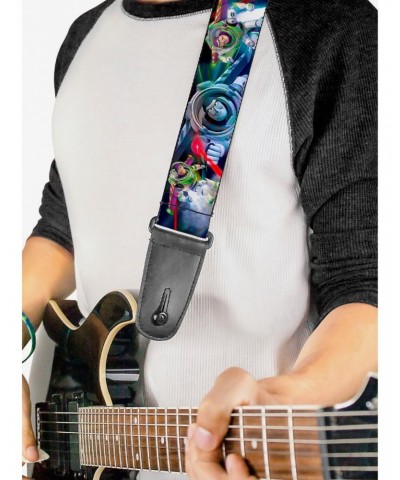 Disney Pixar Buzz Lightyear Action Poses Stacked Guitar Strap $10.96 Guitar Straps