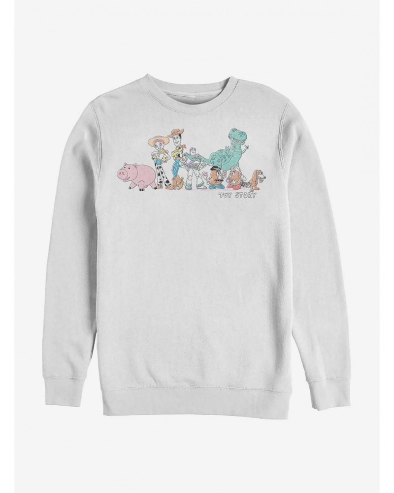 Disney Pixar Toy Story Line Up Crew Sweatshirt $10.92 Sweatshirts