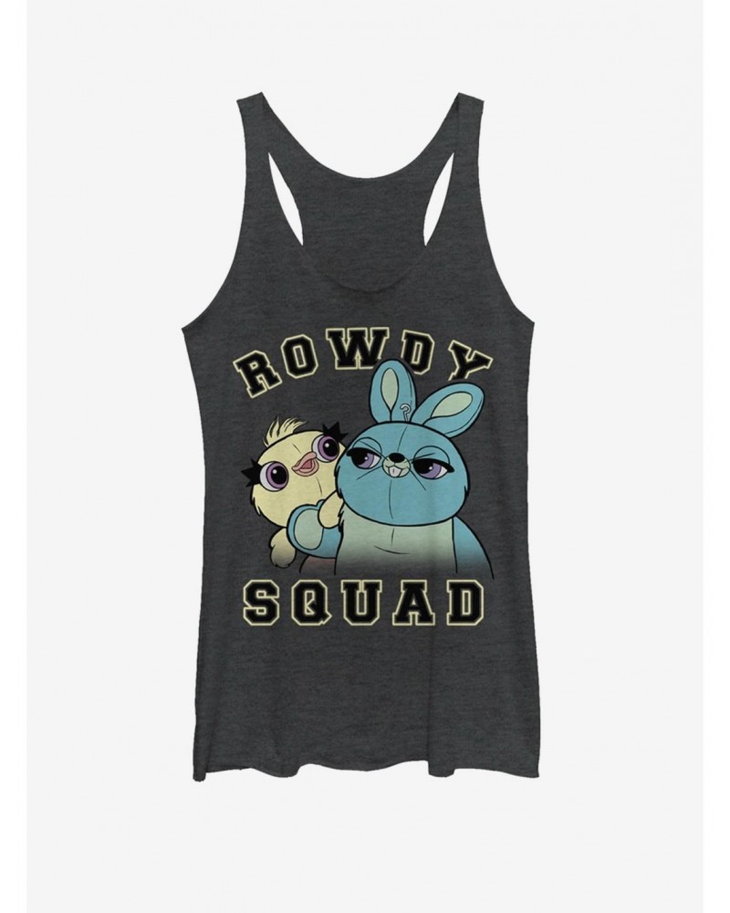 Disney Pixar Toy Story 4 Rowdy Squad Girls Black Heathered Tank Top $8.50 Tops