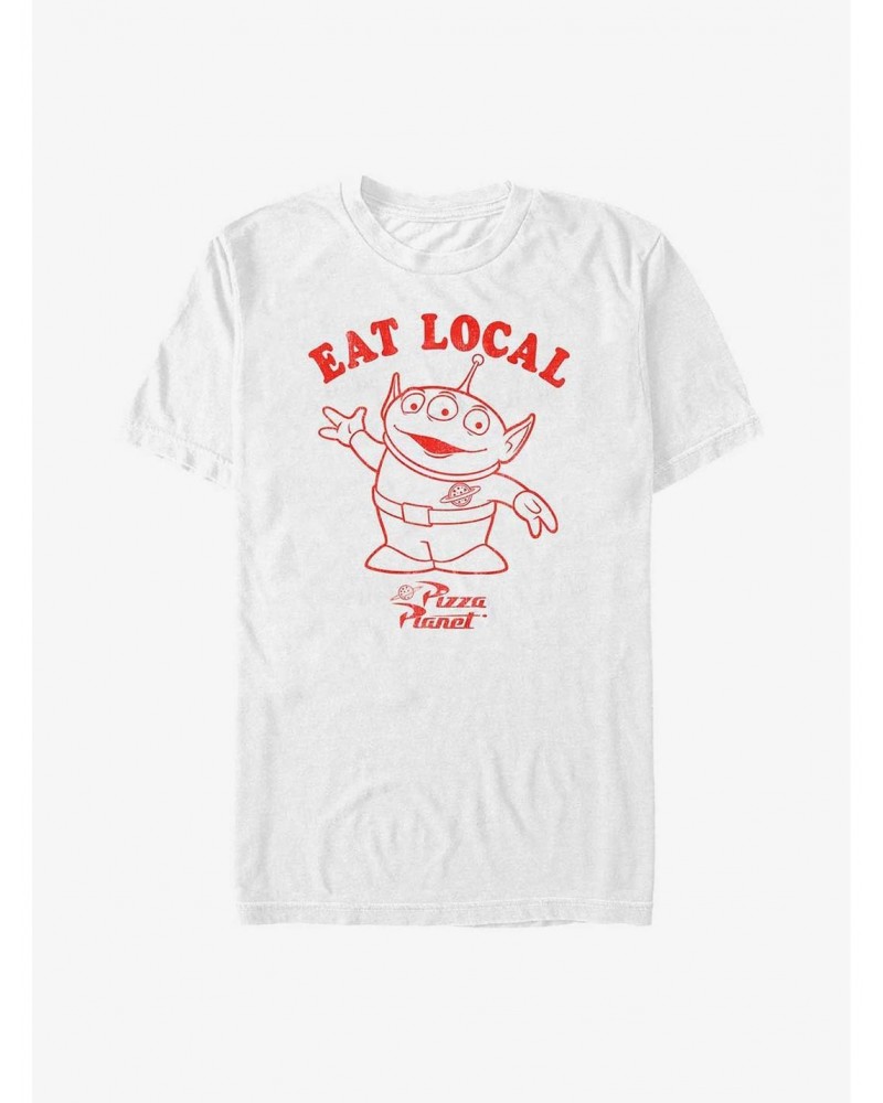 Disney Pixar Toy Story Alien Eat Local Pizza Planet T-Shirt $6.37 T-Shirts