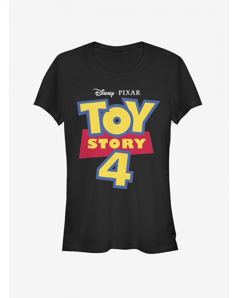 Disney Pixar Toy Story 4 Full Color Logo Girls T-Shirt $7.28 T-Shirts