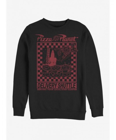 Disney Pixar Toy Story Pizza Planet Delivery Crew Sweatshirt $10.92 Sweatshirts