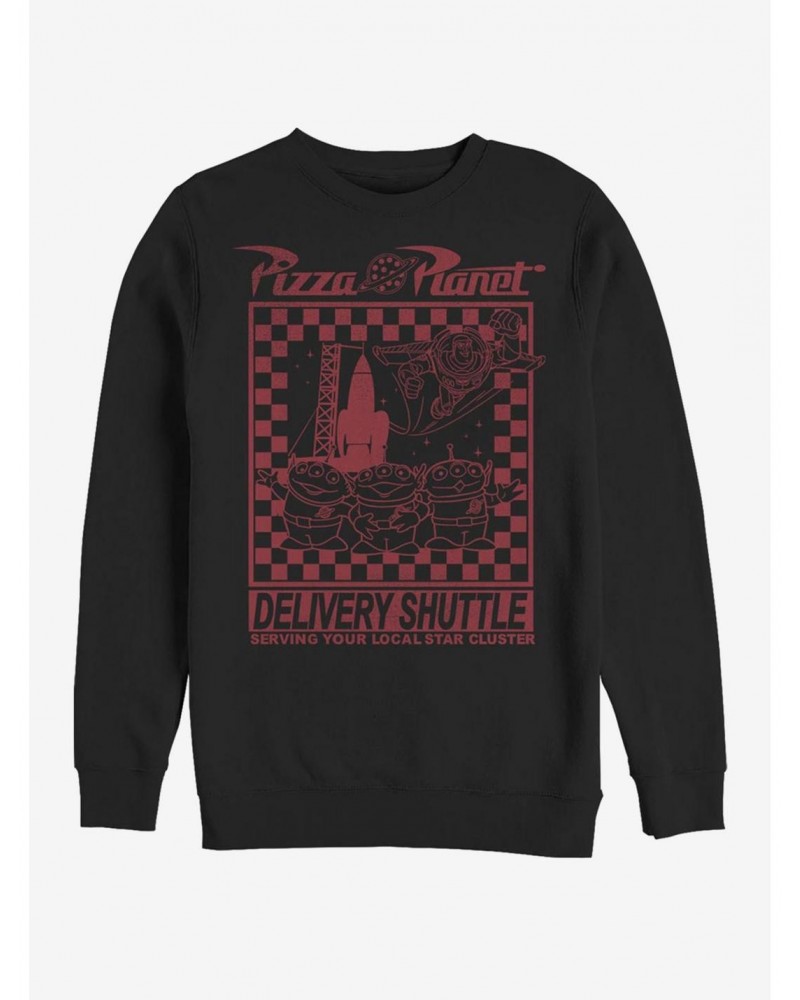 Disney Pixar Toy Story Pizza Planet Delivery Crew Sweatshirt $10.92 Sweatshirts