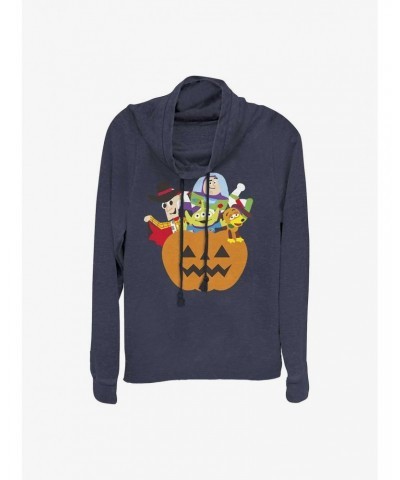 Disney Pixar Toy Story Pumpkin Surprise Characters Girls Cowlneck Long-Sleeve Top $17.24 Tops