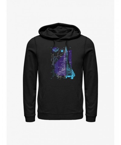 Disney Pixar Lightyear Ship Schematic Hoodie $12.57 Hoodies