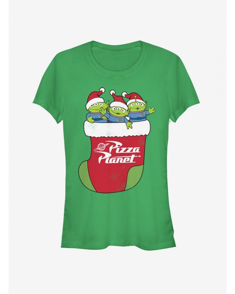 Disney Toy Story Pizza Planet Alien Christmas Stocking Girls T-Shirt $5.66 T-Shirts