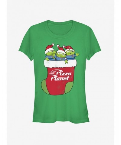 Disney Toy Story Pizza Planet Alien Christmas Stocking Girls T-Shirt $5.66 T-Shirts