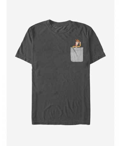 Disney Pixar Toy Story Woody Faux Pocket T-Shirt $7.30 T-Shirts