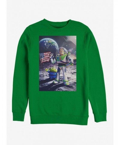 Disney Pixar Toy Story Buzz Lightyear Moon Landing Sweatshirt $11.81 Sweatshirts