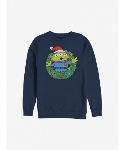 Disney Pixar Toy Story Alien Wreath Holiday Sweatshirt $10.33 Sweatshirts