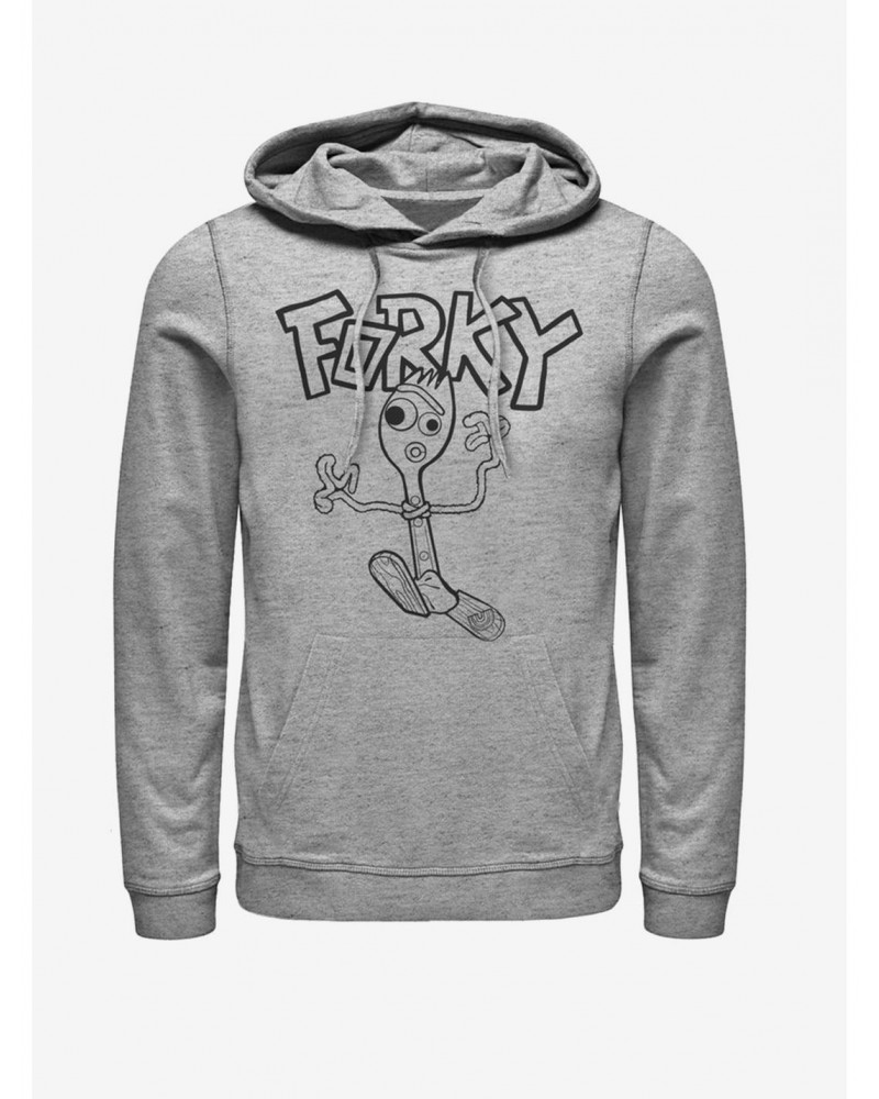 Disney Pixar Toy Story 4 Doodle Fork Heathered Hoodie $10.78 Hoodies