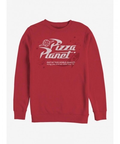 Disney Pixar Toy Story Retro Pizza Planet Crew Sweatshirt $8.86 Sweatshirts