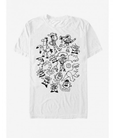 Disney Pixar Toy Story Group Doodle T-Shirt $6.15 T-Shirts