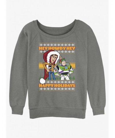 Disney Pixar Toy Story Howdy Ugly Christmas Girls Slouchy Sweatshirt $12.40 Sweatshirts