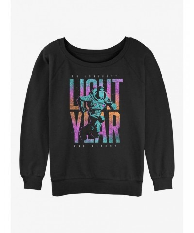 Disney Pixar Lightyear To Infinity and Beyond Girls Slouchy Sweatshirt $12.99 Sweatshirts