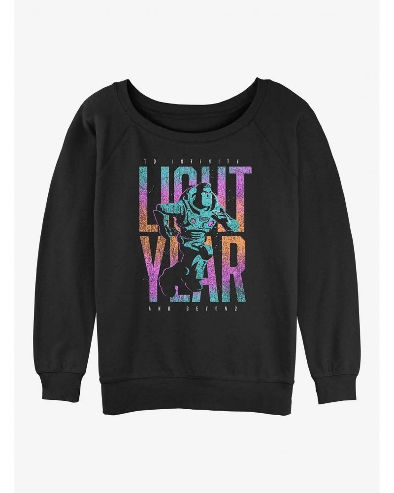 Disney Pixar Lightyear To Infinity and Beyond Girls Slouchy Sweatshirt $12.99 Sweatshirts