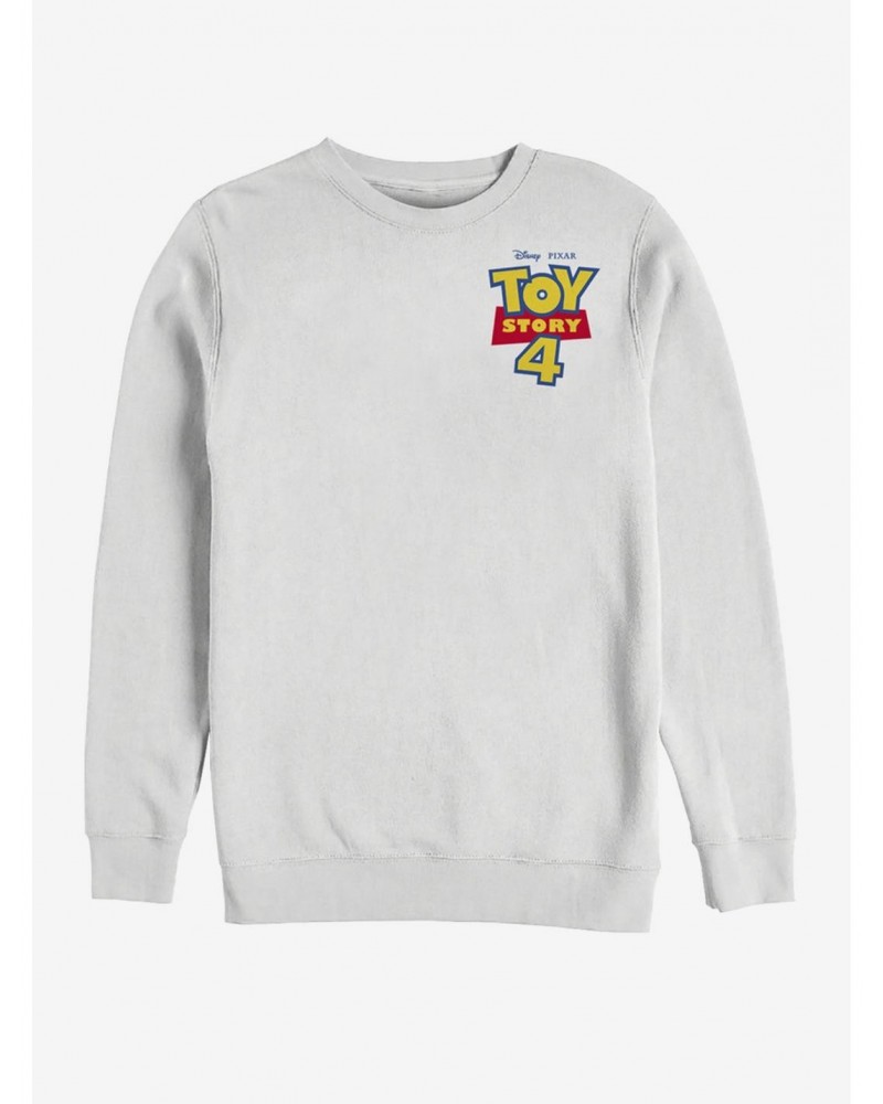 Disney Pixar Toy Story 4 Chest Color Logo White Sweatshirt $12.99 Sweatshirts