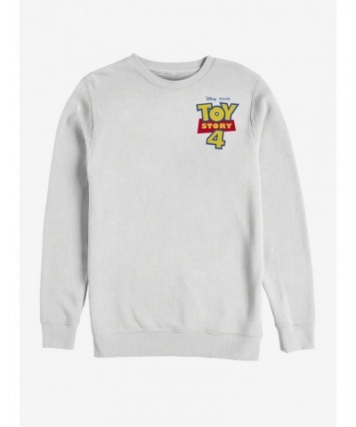 Disney Pixar Toy Story 4 Chest Color Logo White Sweatshirt $12.99 Sweatshirts