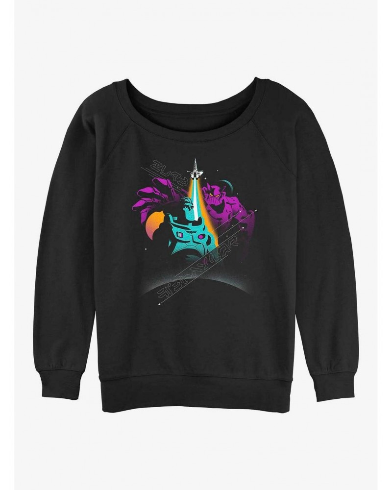 Disney Pixar Lightyear Zurg and Buzz Girls Slouchy Sweatshirt $10.63 Sweatshirts