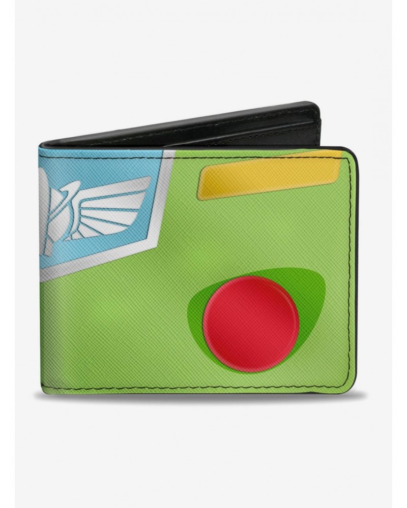 Disney Pixar Toy Story Buzz Lightyear Chest Buttons Bounding Bifold Wallet $7.11 Wallets