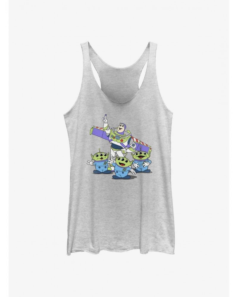 Disney Pixar Toy Story Vintage Buzz and Aliens Girls Tank $8.29 Tanks