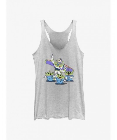 Disney Pixar Toy Story Vintage Buzz and Aliens Girls Tank $8.29 Tanks