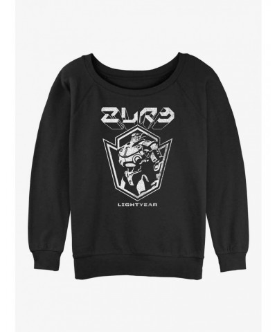 Disney Pixar Lightyear Zurg Badge Girls Slouchy Sweatshirt $11.81 Sweatshirts