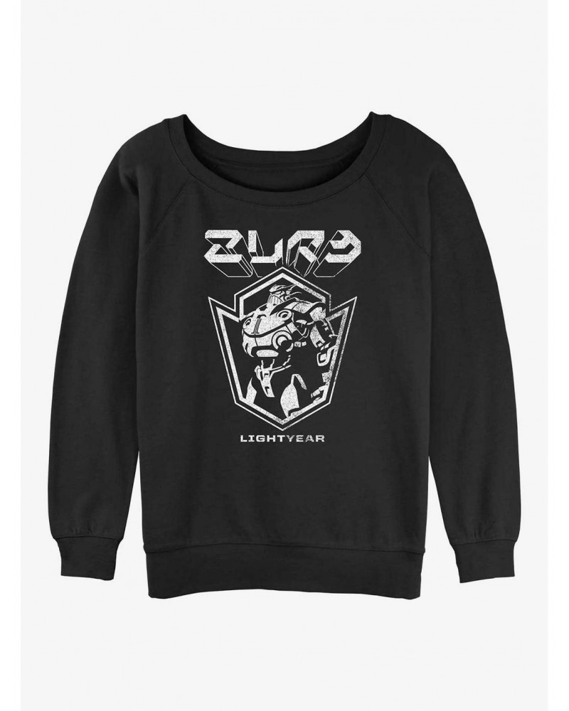 Disney Pixar Lightyear Zurg Badge Girls Slouchy Sweatshirt $11.81 Sweatshirts