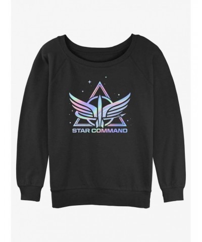 Disney Pixar Lightyear Star Command Icon Girls Slouchy Sweatshirt $10.92 Sweatshirts